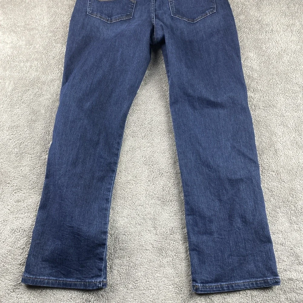 Lee Relaxed Fit Straight Leg Mid-Rise Women Size 32x28 Dark Denim‎ Blue Jean